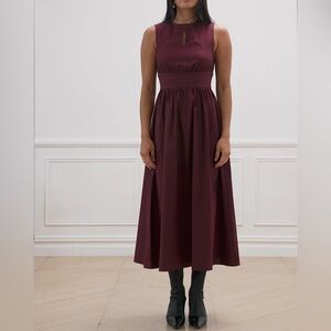 Keyhole Midi Dress WeWoreWhat Elegant Burgundy Sleeveless Dress